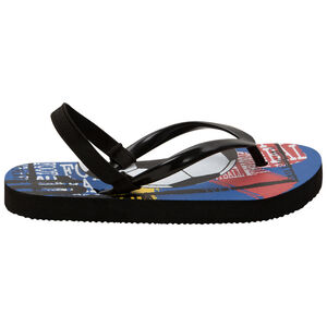 Σαγιονάρες με μαύρο λουράκι και στάμπα μπάλα ποδοσφαίρου 