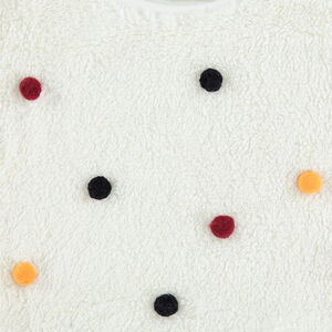 Φούτερ από σέρπα με ραμμένα πολύχρωμα πομ πον  