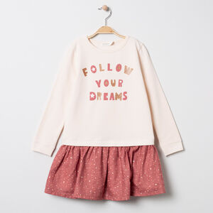 Robe en molleton effet 2-en-1 