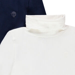 Lot de 3 sous-pulls col roulé en coton bio 