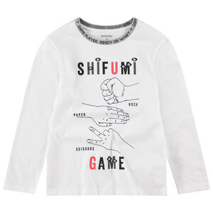 Παιδικά - Μακρυμάνικη ζέρσεϊ μπλούζα με τυπωμένα σύμβολα 