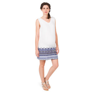 Αμάνικο φόρεμα εγκυμοσύνης με έθνικ μοτίβο 