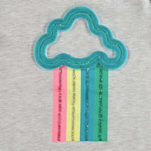 Κοντομάνικη ζέρσεϊ μπλούζα με διακοσμητικό ανάγλυφο μοτίβο 