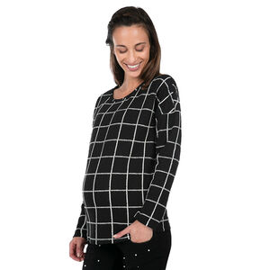 Φανελένιο φούτερ εγκυμοσύνης καρό  