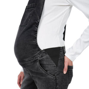 Τζιν σαλοπέτα εγκυμοσύνης με used όψη και λάστιχα στα πλάγια 