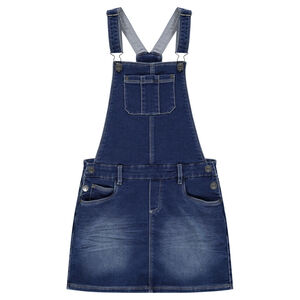 Παιδικά - Φόρεμα-σαλοπέτα από φανέλα με όψη τζιν 