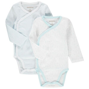 Μακρυμάνικο κορμάκι από βιολογικό βαμβάκι με μοτίβα και ρίγες 