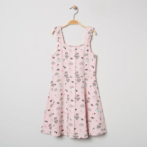 Φόρεμα με τιράντες σε φαντεζί εμπριμέ 