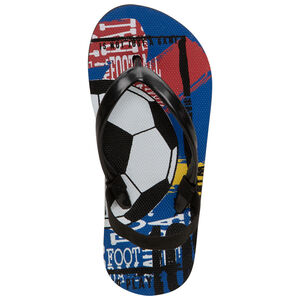 Σαγιονάρες με μαύρο λουράκι και στάμπα μπάλα ποδοσφαίρου 