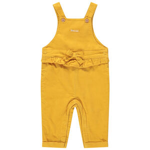 Salopette en velours doublée sherpa à noeud et volant 