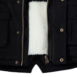 Parka  καμβάς με επένδυση  sherpa και  αφαιρούμενη κουκούλα  