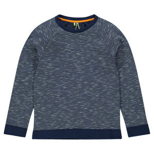 Παιδικά - Φανελένιο φούτερ ζασπέ με ρεγκλάν μανίκια 