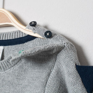 Pull en tricot rayé motif crocodile 