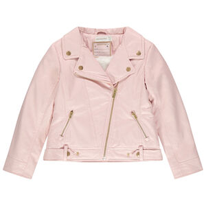 Perfecto  en simili cuir rose doublé sherpa à poches zippées 