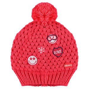 Πλεκτός σκούφος με σήματα ©Smiley και ραμμένη φουντίτσα στο πάνω μέρος 