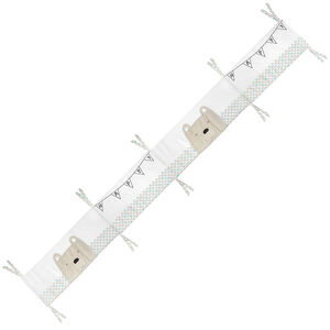 Tour de parc + tapis de parc en popeline motif ourson 