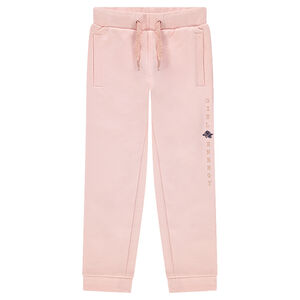 Παντελόνι φόρμας από φανέλα με τυπωμένη φράση 