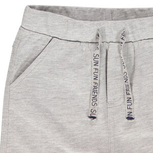 Βερμούδα molleton με τύπωμα στα κορδόνια  