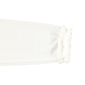 Μακρυμάνικη μπλούζα με λαιμό ζιβάγκο και φρουφρού στις μανσέτες 