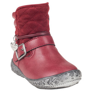 Μποτάκια από δύο υλικά με αγκράφα και κρεμαστή καρδιά  