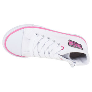 Baskets montantes en toile avec zip, lacets et patch du 28 au 35 