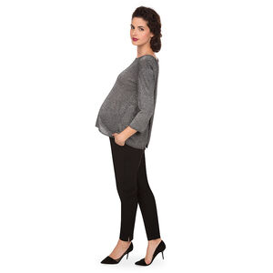 Πλεκτό εγκυμοσύνης από lurex με κρουαζέ πλάτη 