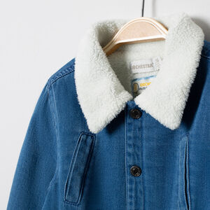 Blouson en jean souple doublé de sherpa  