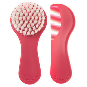 Βρεφική Βούρτσα & Χτένα Ροζ 