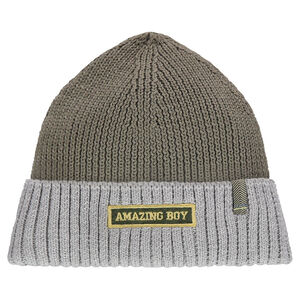 Πλεκτός σκούφος με κεντημένο σήμα 