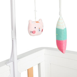 Mobile à suspensions colorées et fixation par étau 