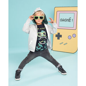 T-shirt manches longues en coton print Dinosaure  