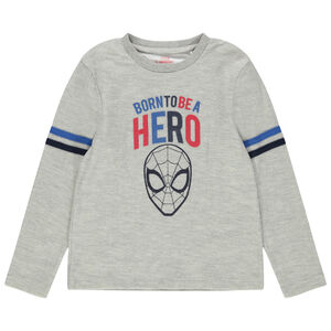 T-shirt manches longues chiné print Spiderman 
