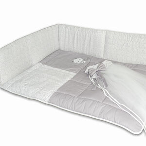 Σετ Προικασ 3 Τμχ Με Κεντημα Λιονταρακι - Γκρι 