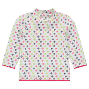 Μακρυμάνικη μπλούζα με μοτίβο σε όλη την επιφάνεια 