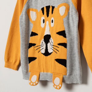 Pull en tricot motif tigre en jacquard 