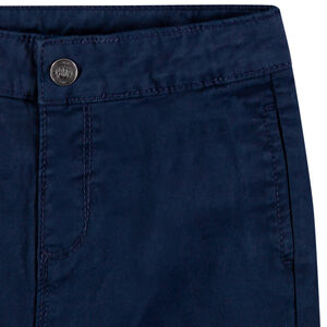 Pantalon en toile surteint à poches passepoilées 