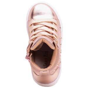 Μποτάκια ψηλά bi-matière με διακοσμητικά καρφιά 