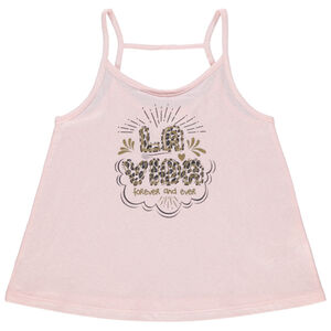 Μπλουζάκι αμάνικο με λεπτές τιράντες και τύπωμα leopard 