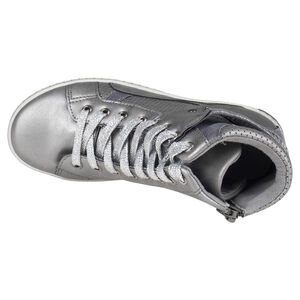 Bottillons argentés avec strass fantaisie à lacets et zip du 36 au 38 