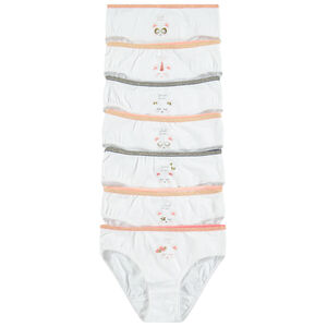 Σετ 7 βαμβακερά βρακάκια με στάμπα ποντίκι και λάστιχο στη μέση 