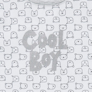 Φορμάκι από ζέρσεϊ με κοντά μπατζάκια και τυπωμένο μήνυμα 