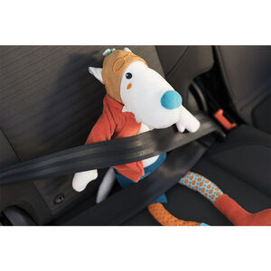 Peluche ouatinée en velours forme loup  