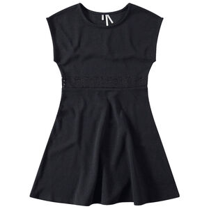 Παιδικά - Κοντομάνικο φόρεμα με λωρίδα από μαύρες πούλιες 