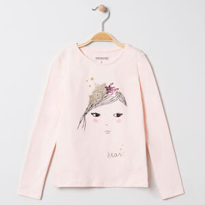 T-shirt manches longues print personnage à sequins magiques 