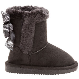 1/2 bottes fourrées avec noeuds au dos 