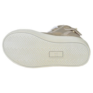 Χρυσά μποτάκια με κορδόνια και στρας 