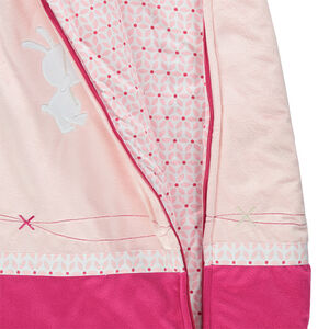 Υπνόσακος βελουτέ με αφαιρούμενα μανίκια και κεντημένο κουνελάκι 