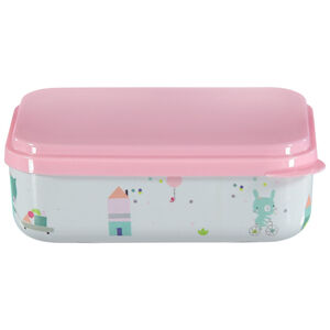 Δοχείο τροφίμων με καπάκι ροζ Happy Days 