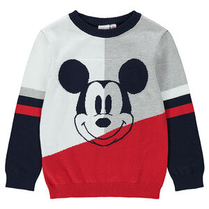 Πλεκτό πουλόβερ με ζακάρ μοτίβο τον Μίκυ της ©Disney 