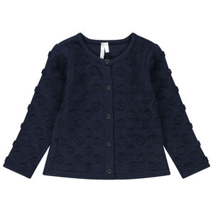 Ζακέτα πλεκτή με πουά ύφανση  